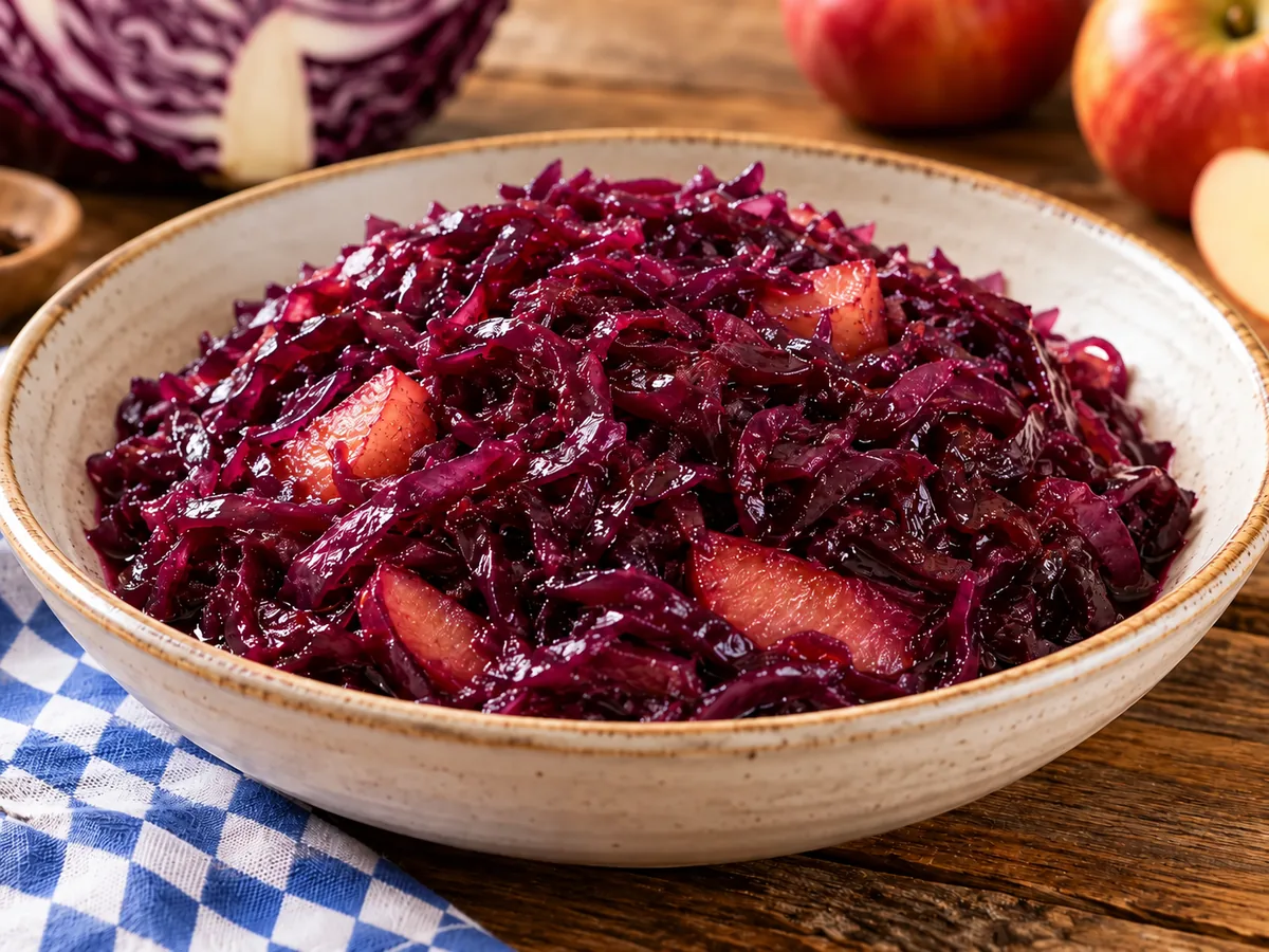 Apple red cabbage