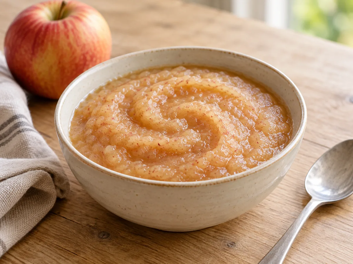 Applesauce with cinnamon and peel