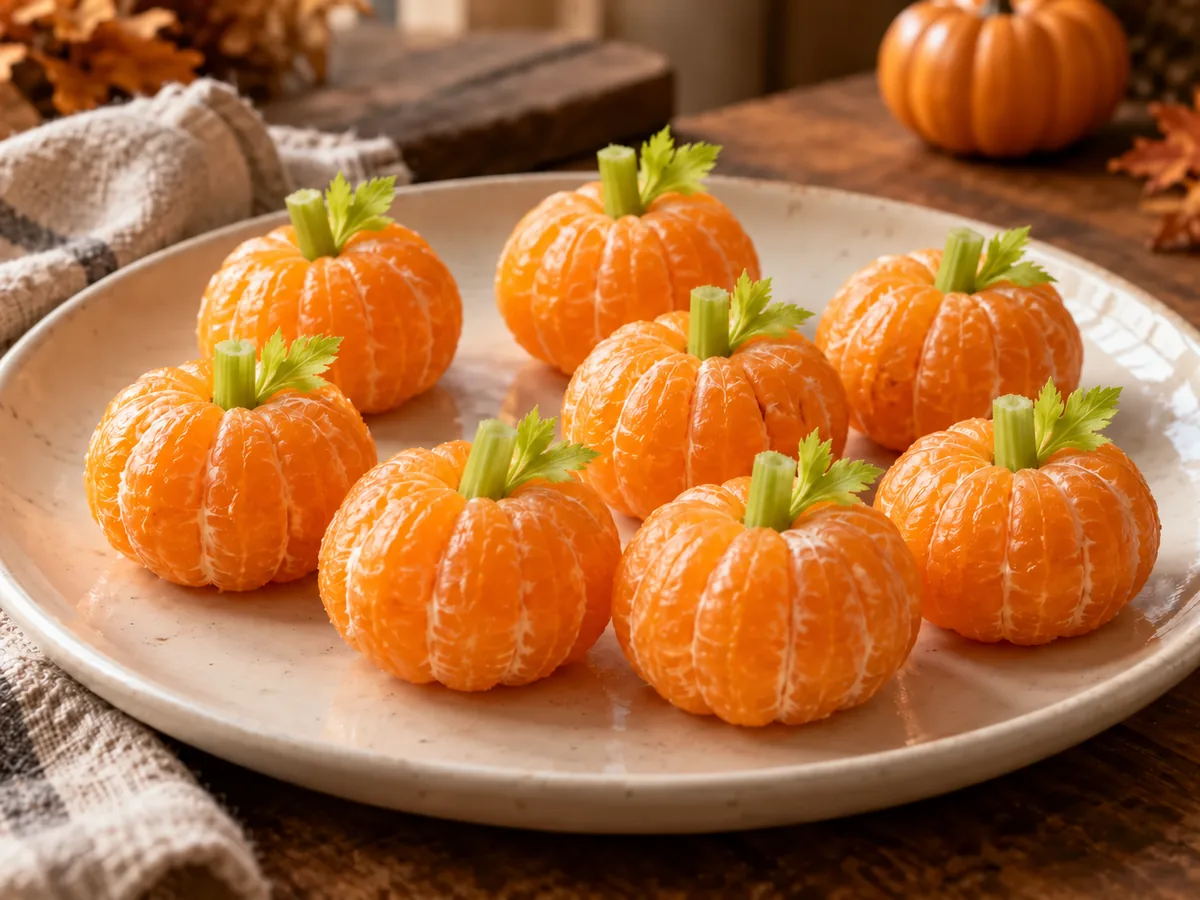 Halloween clementine pumpkins
