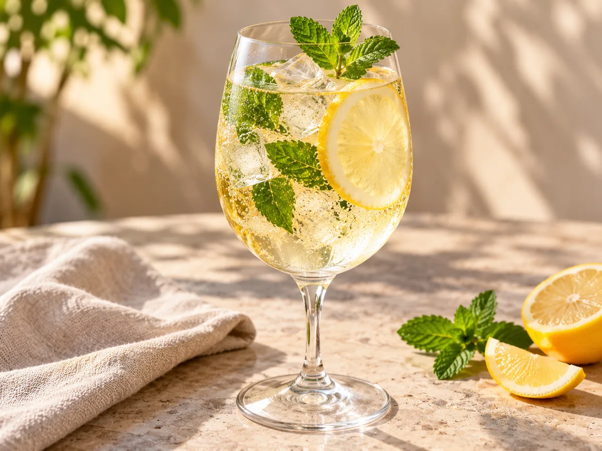 Hugo Spritz with elderflower liqueur