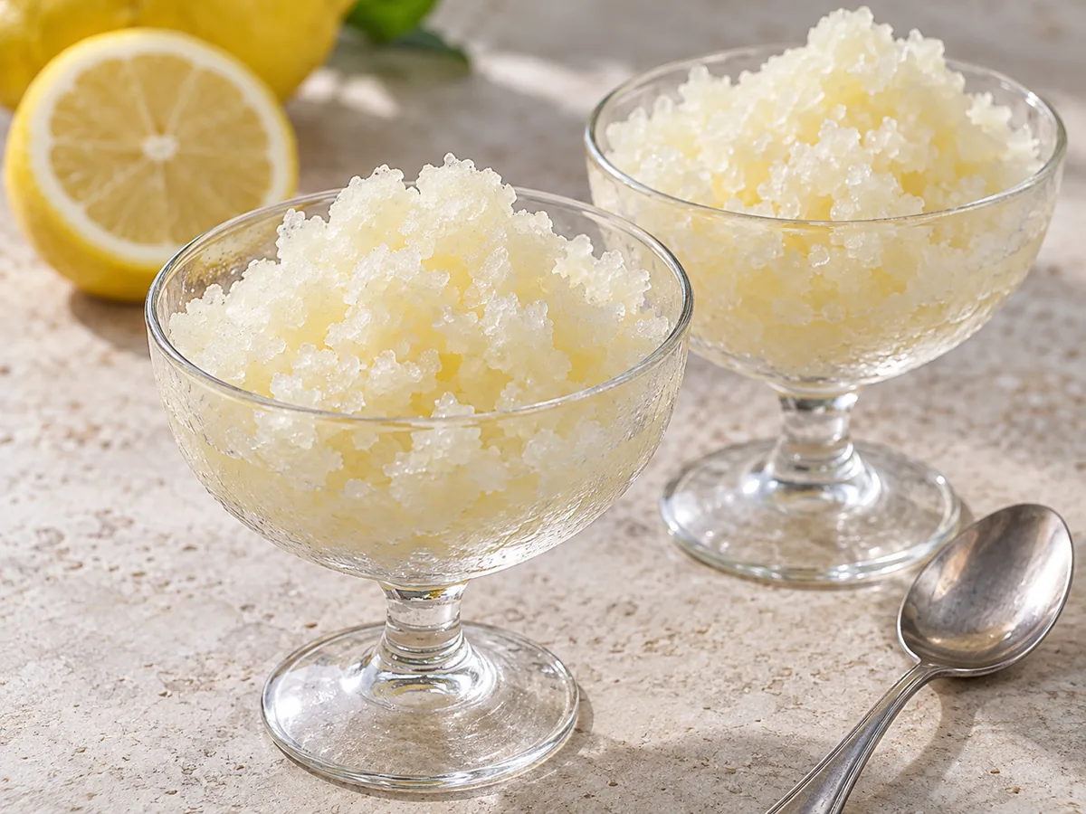 Lemon granita (Granita al limone)