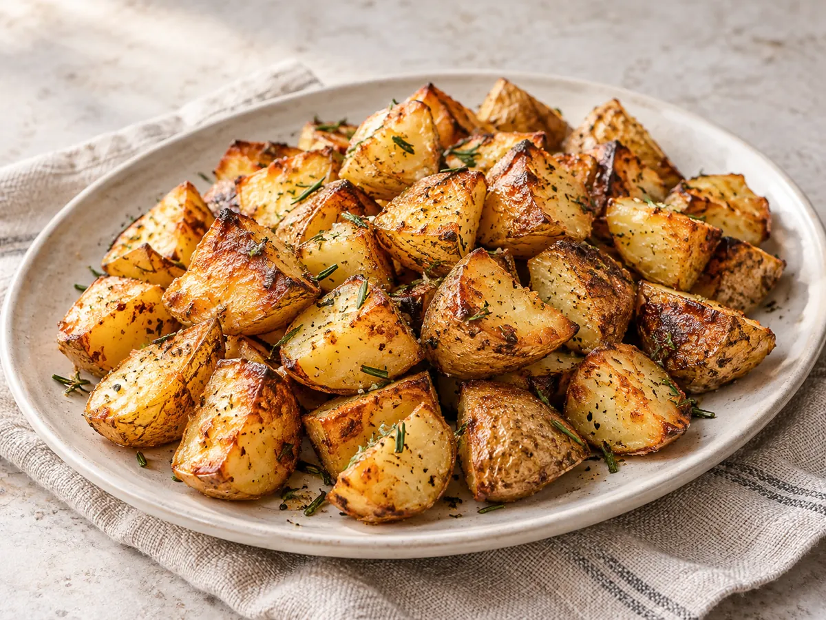 Oven-roasted potatoes with rosemary